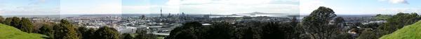 View of Auckland from Mt. Eden 300 degrees