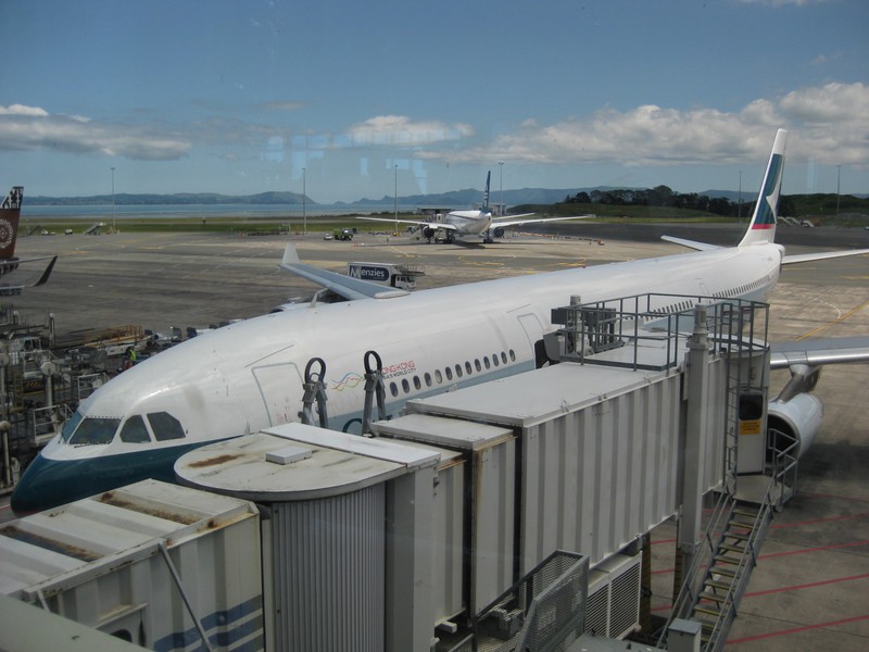 Cathay Pacific flight from Auckland