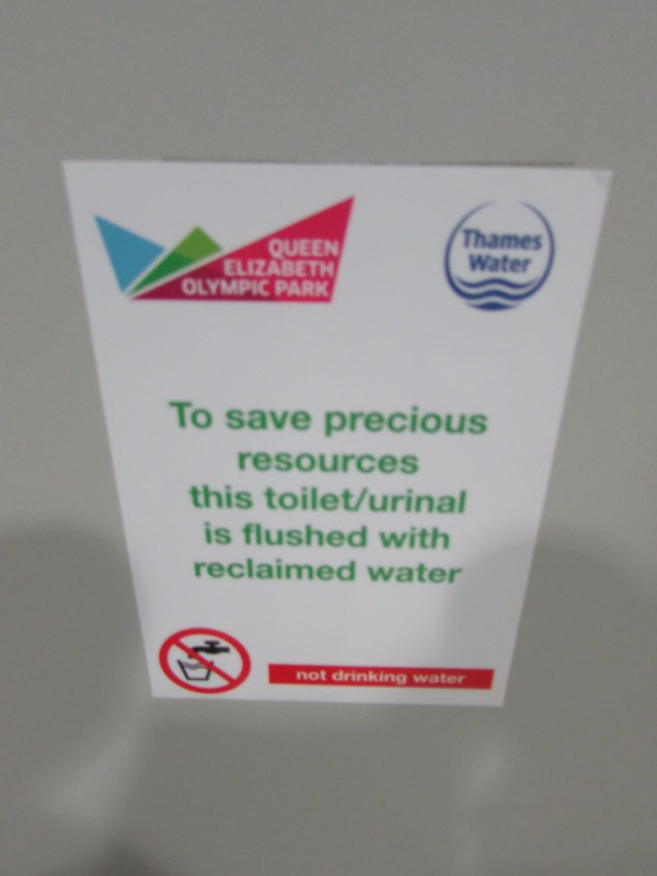 I loved this sign that was placed above the urnial. Don't drink the water because it is recyled... i don't think that is the least of your concerns if you're drinking toilet water!