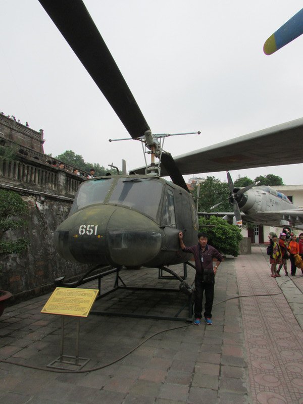 Captured helicopter at Vietnam Military History Museum