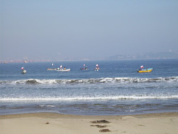 Fishing Boats with Chile's Flag
