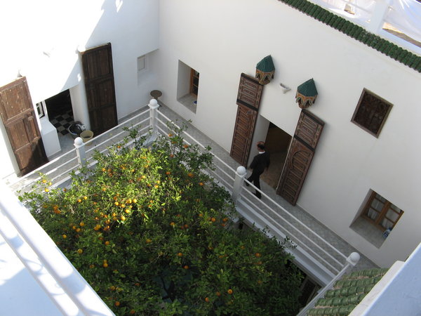 Down into Courtyard