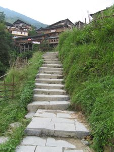 Hiking up to Ping An