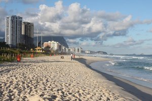 Strand in Rio bij Patrick om de hoek