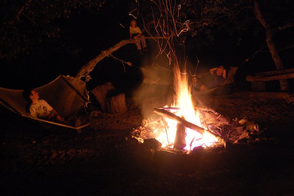 Campfire on my first night on Vorovoro.