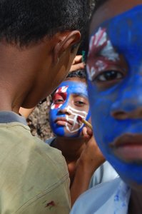 Facepainting, Friday Playtime, Mali School.