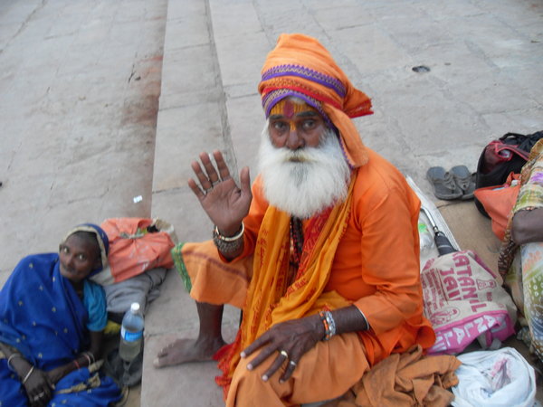 Sadhu at Varanasi ghat