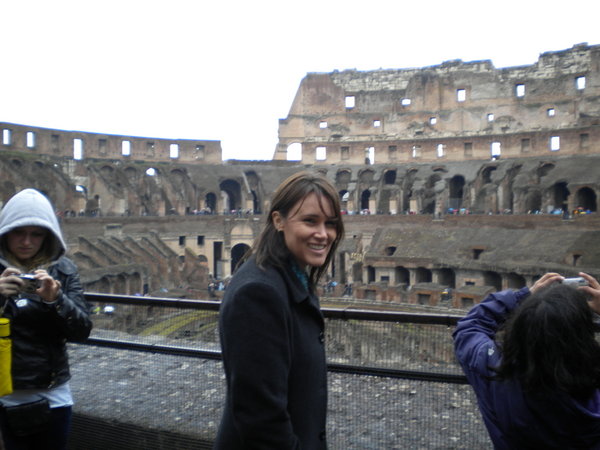 Amanda in rain in Rome
