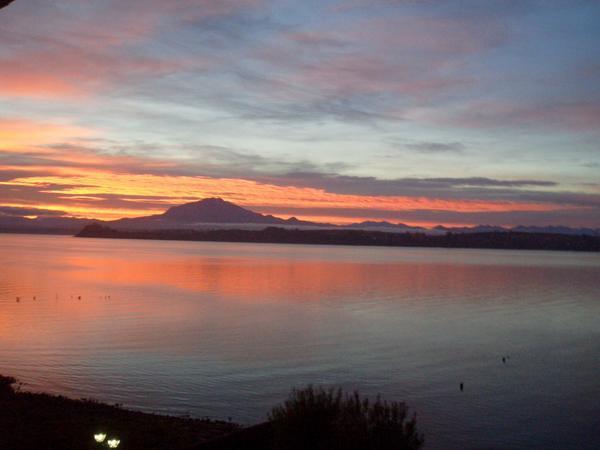 Sunrise over Lake Llanquihue