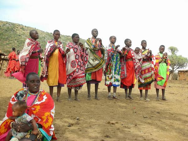 Masai women in a dance.