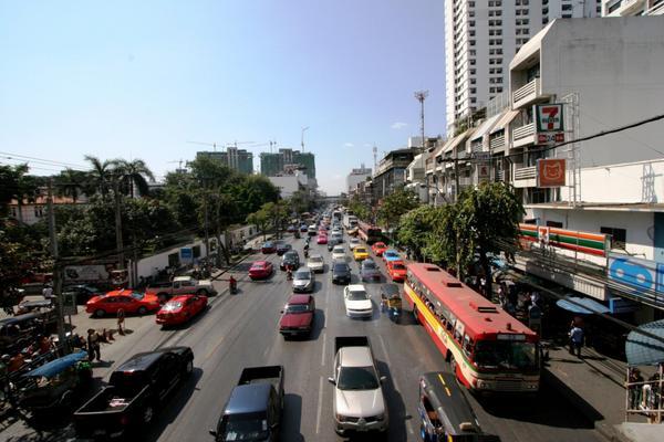 Downtown traffic near Siam Square, Bangkok
