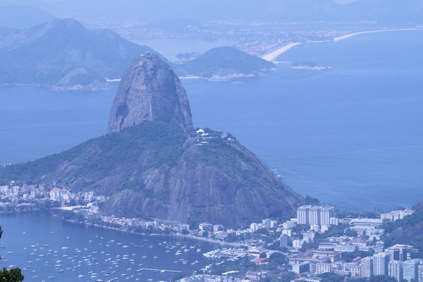 View from Corcovado of Sugarloaf Mountain
