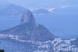 View from Corcovado of Sugarloaf Mountain