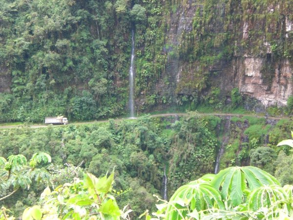 Death Road waterfall