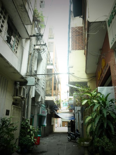 The beautiful alley where our hostel was in Saigon