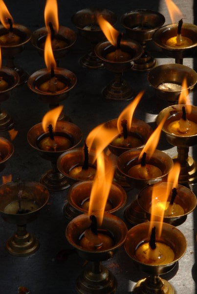 buttercandles in temples of Kathmandou