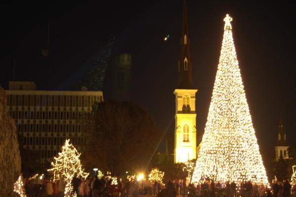 Christmas tree lighting ceremony in Charleston