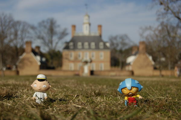 Stewies in Front of Governors House in Williamsburg