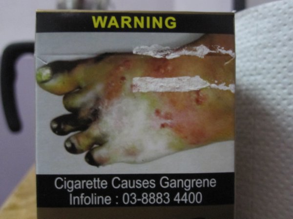 Cigarette warnings
