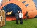 Me and Meral preparing for our hot air balloon flight