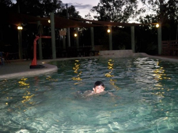 Night Swim at the resort