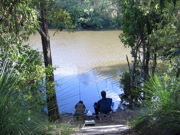 Fishing at Coochin Creek