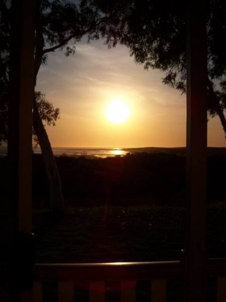 Sunrise (view from our cabin's veranda)