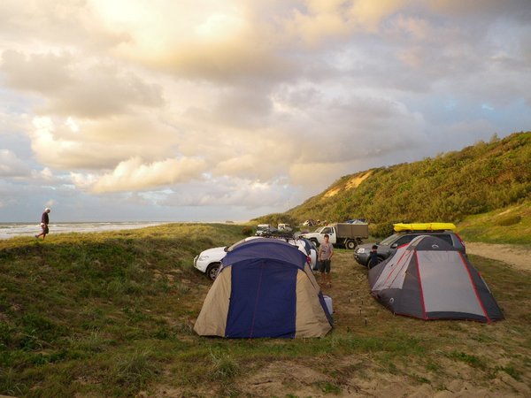 Our camp near the beach