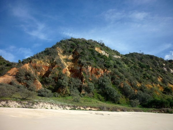 Coloured sand cliff