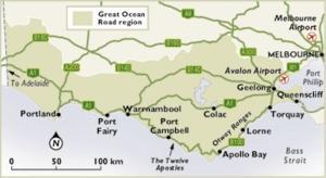 Route to "The Great Ocean Road"