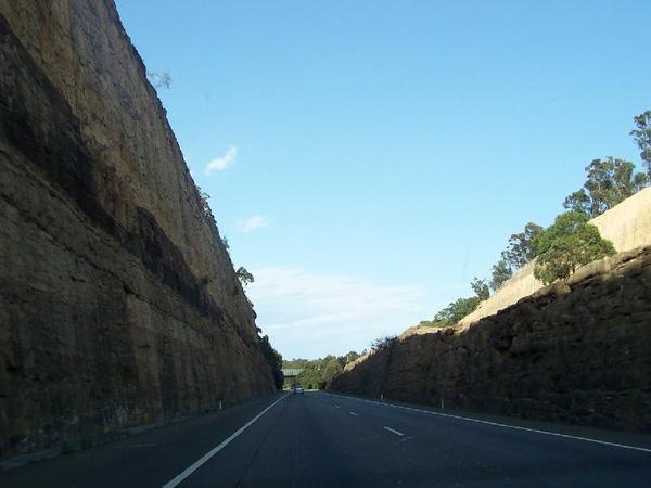 drive through rock mountain