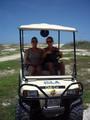 Rach & Katharine in the Golf Cart