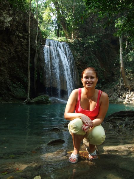 At Erawan national park - 7 steps waterfalls