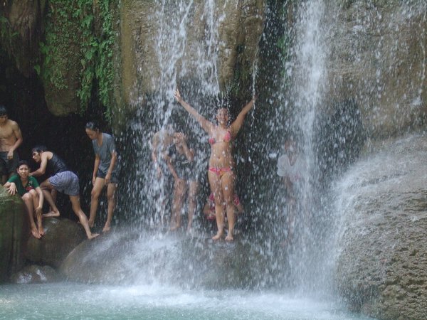 At Erawan nation park - 7 steps waterfalls