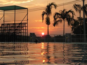 Sunset @ swimming pool