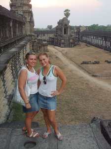 Latvian girls at Angkor wat, Cambodia