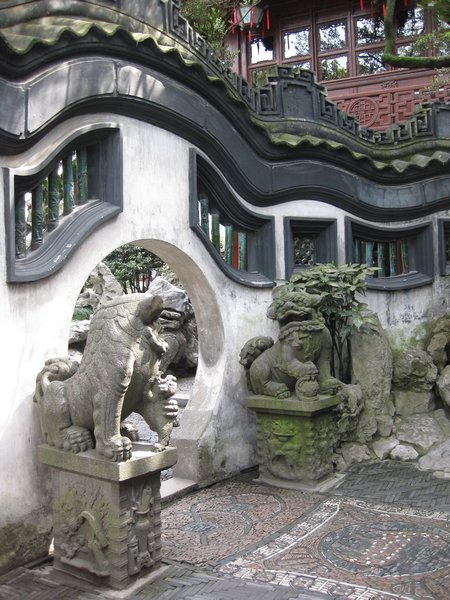 Yu Garden's stone lions