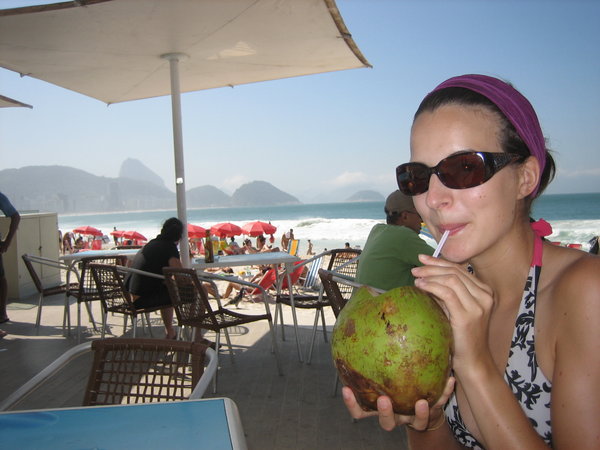 Coconut Milk on Copacabana Beach