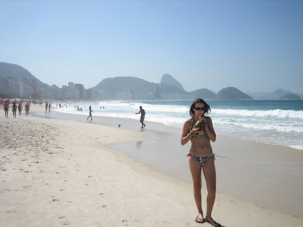 Coconut Milk on Copacabana Beach