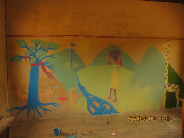 Painting a local school