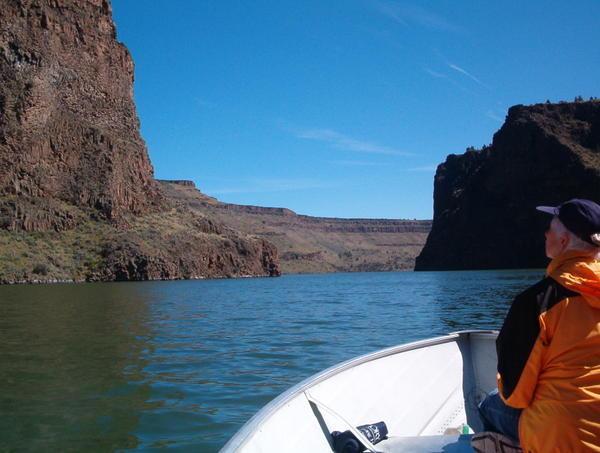 Crooked River Cliffs from a boat