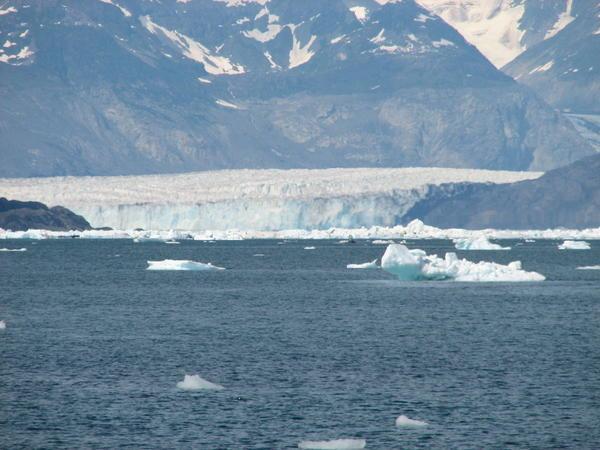 Closer view of the Columbia Glacier