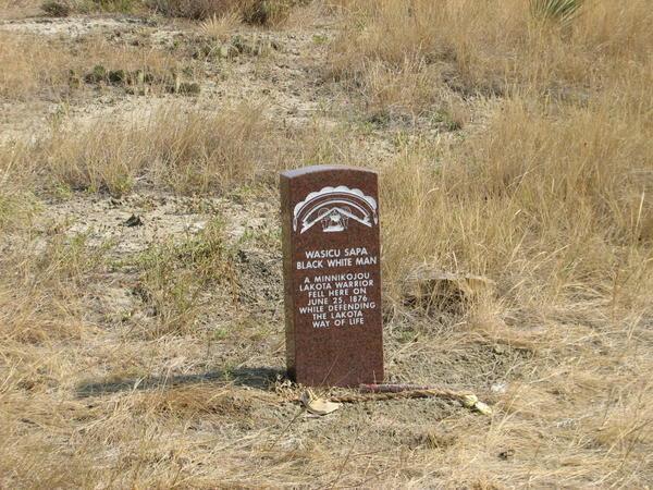 Headstone for Fallen Lakota Warrior