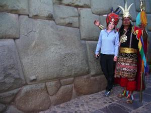Jen and Inca near the 12 angled Stone