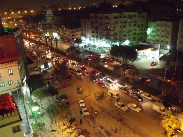 Traffic on main street in Giza
