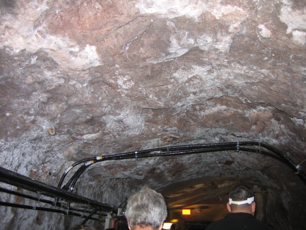 A few hundred feet under the ground