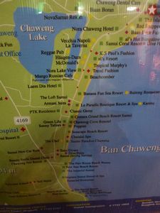 Map of Chaweng beach