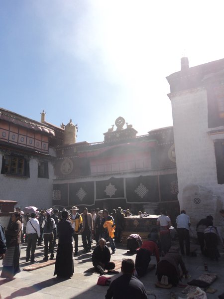 entrance to Jokhang Temple, the holiest temple in Tibet