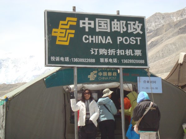 China Post near the base camp