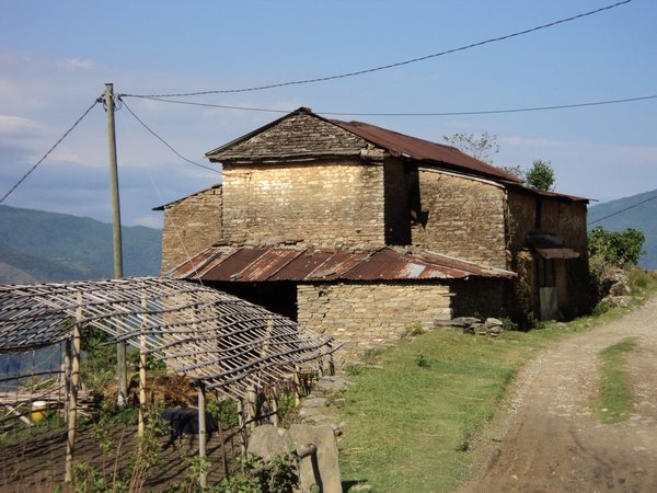 typical house by the roadside